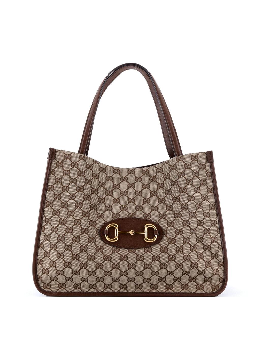 Gucci Horsebit Tote Gg Canvas With #356591G15B